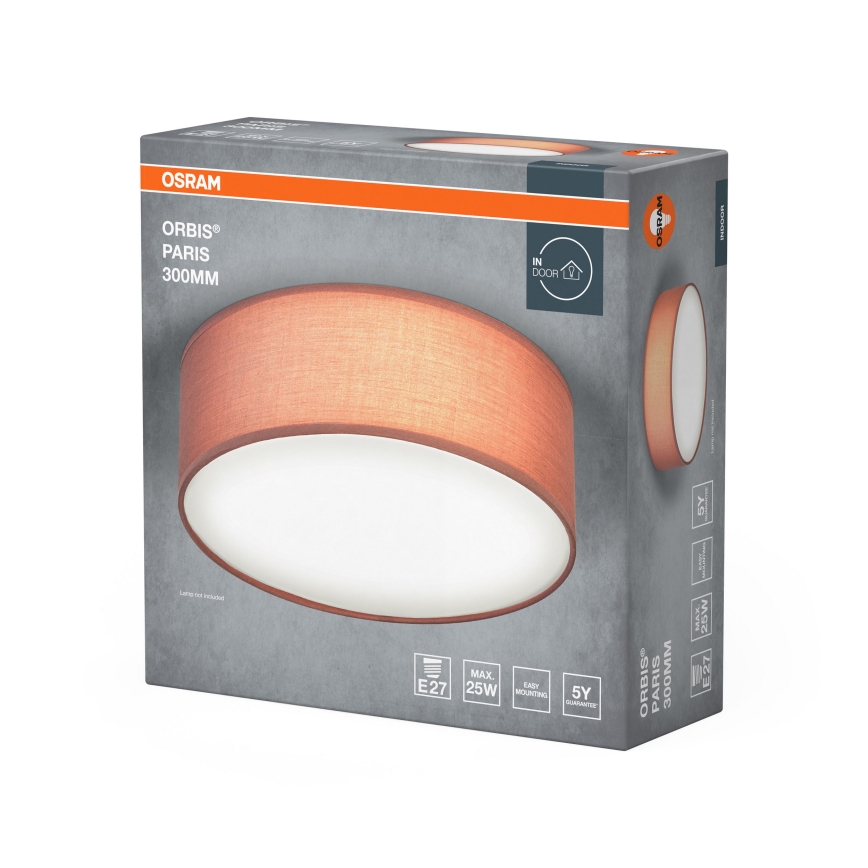Osram - Stropní svítidlo ORBIS PARIS 1xE27/25W/230V pr. 30 cm hnědá