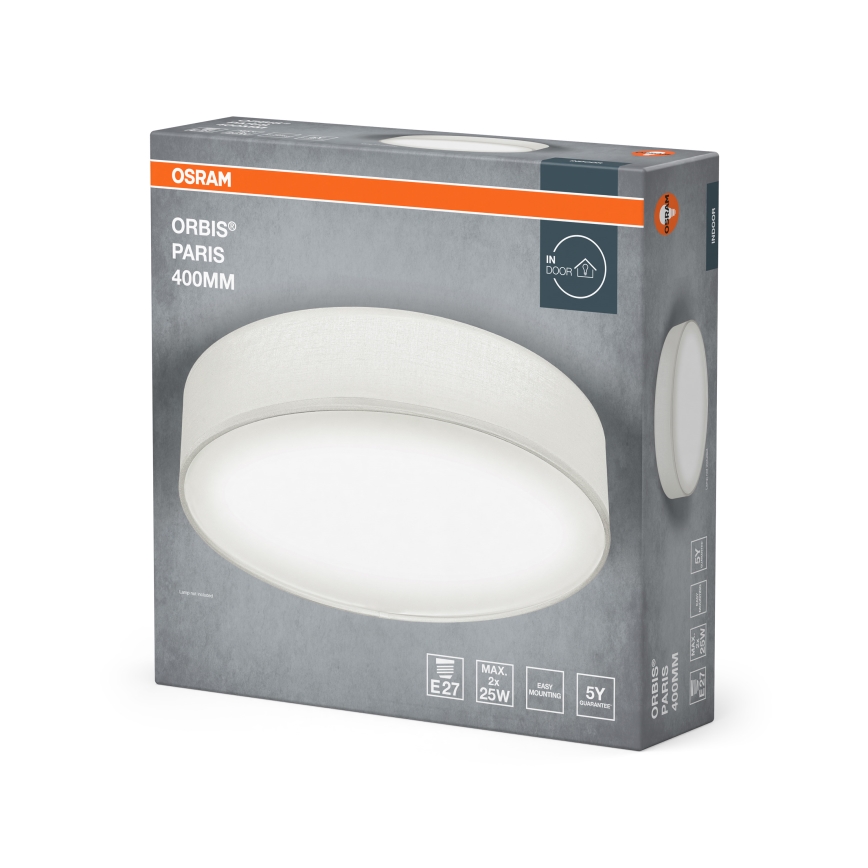 Osram - Stropní svítidlo ORBIS PARIS 2xE27/25W/230V pr. 40 cm bílá