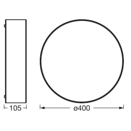 Osram - Stropní svítidlo ORBIS PARIS 2xE27/25W/230V pr. 40 cm černá
