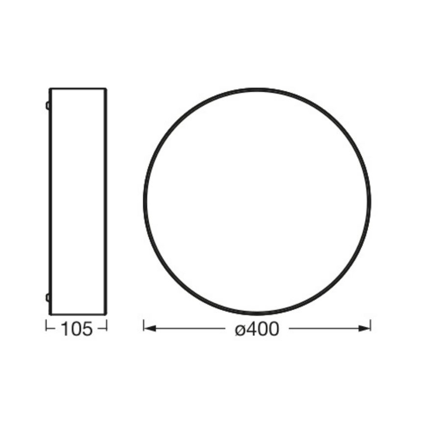 Osram - Stropní svítidlo ORBIS PARIS 2xE27/25W/230V pr. 40 cm černá