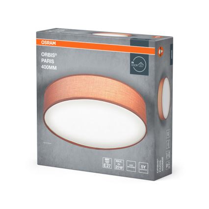 Osram - Stropní svítidlo ORBIS PARIS 2xE27/25W/230V pr. 40 cm hnědá