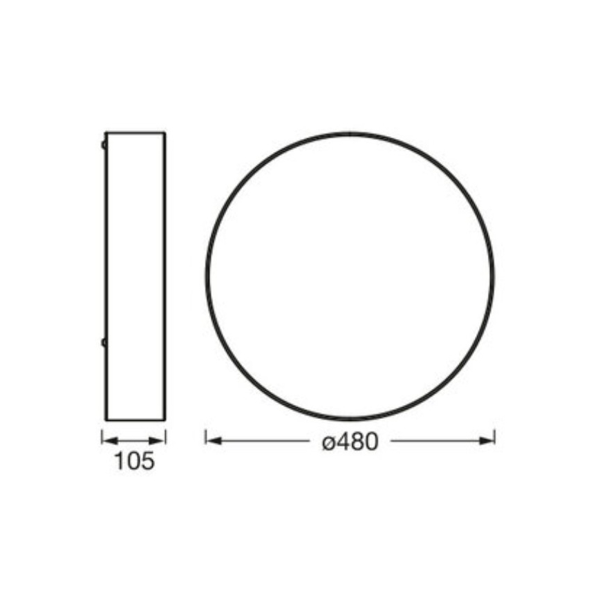 Osram - Stropní svítidlo ORBIS PARIS 3xE27/15W/230V pr. 48 cm hnědá