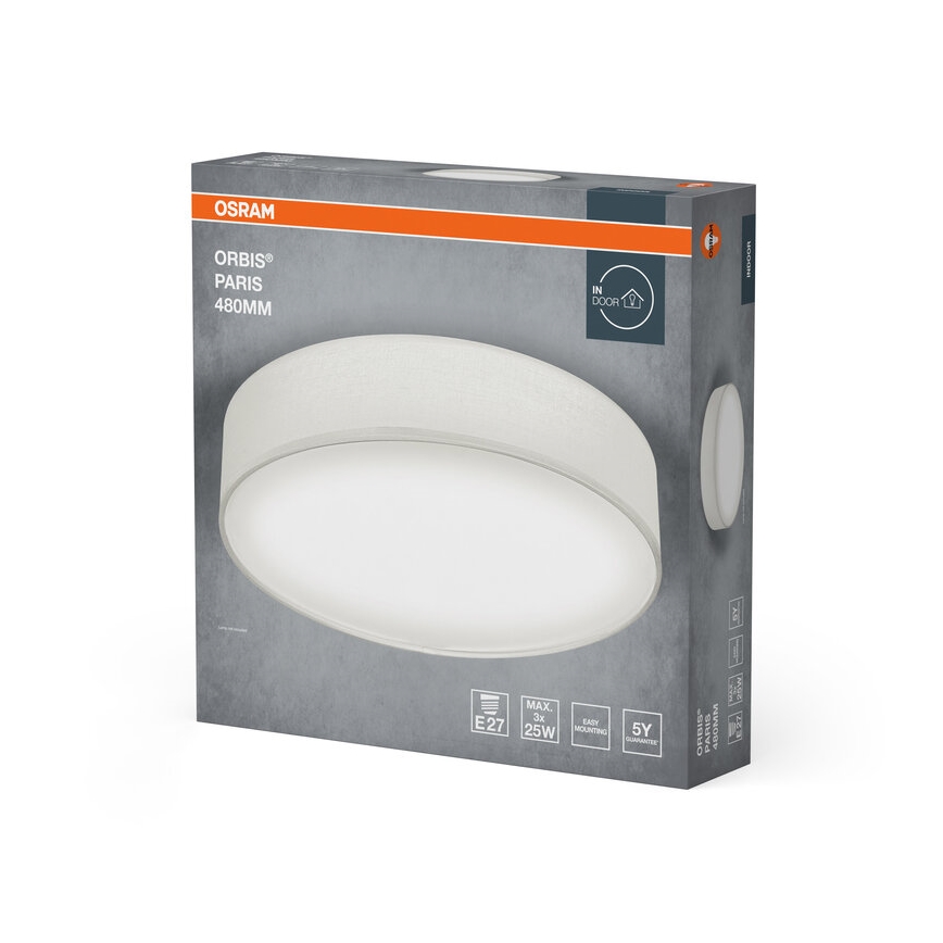 Osram - Stropní svítidlo ORBIS PARIS 3xE27/25W/230V pr. 48 cm bílá