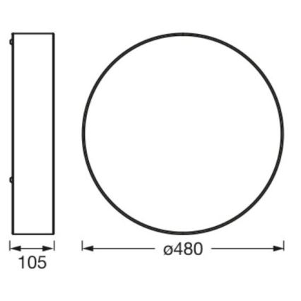 Osram - Stropní svítidlo ORBIS PARIS 3xE27/25W/230V pr. 48 cm bílá