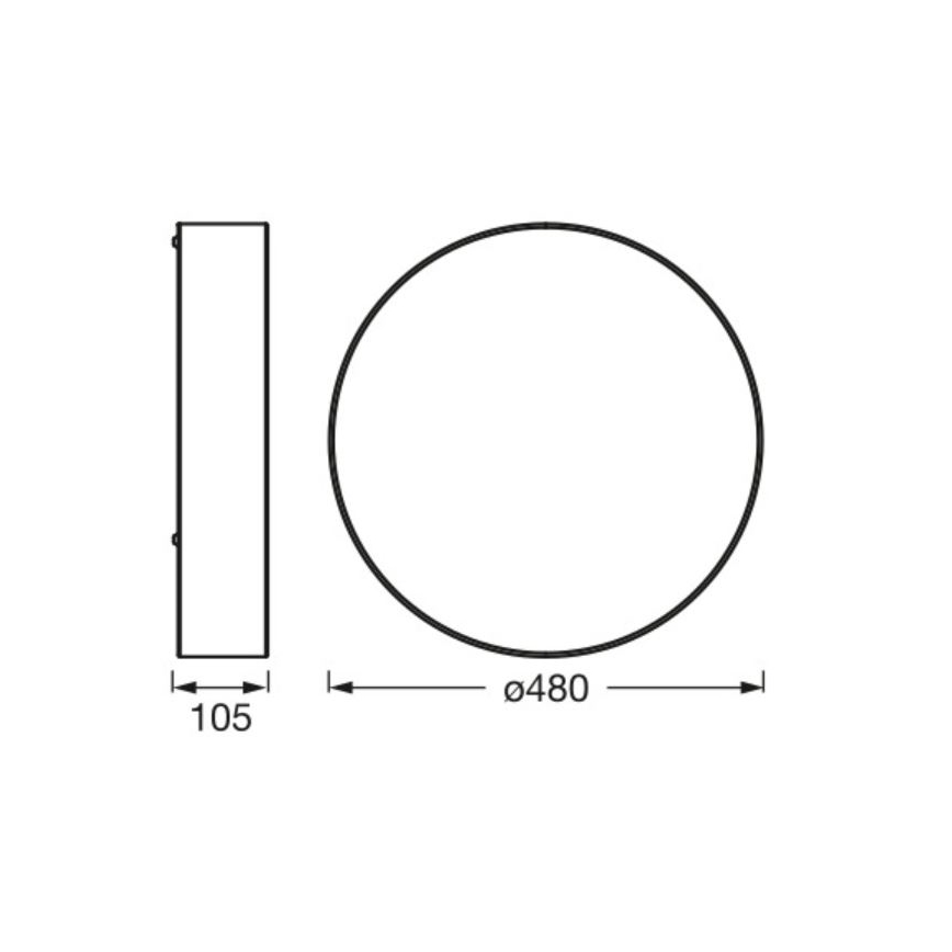 Osram - Stropní svítidlo ORBIS PARIS 3xE27/25W/230V pr. 48 cm bílá