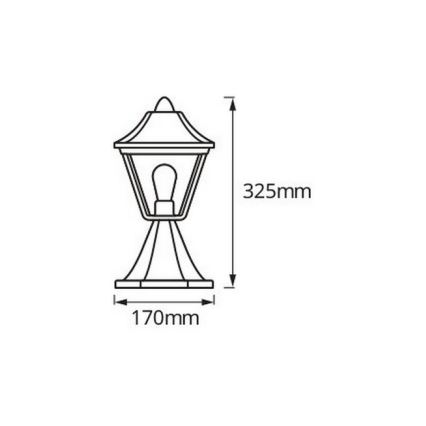 Osram - Venkovní lampa TRADITION 1xE27/60W/230V IP44 patina/zlatá