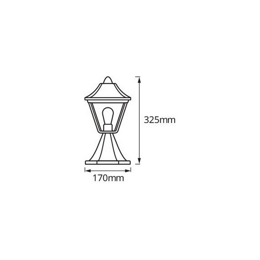 Osram - Venkovní lampa TRADITION 1xE27/60W/230V IP44 patina/zlatá