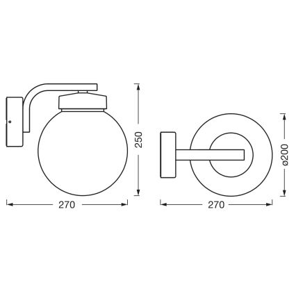 Osram - Venkovní nástěnná lampa ENDURA CLASSIC 1xE27/40W/230V IP54 antracit