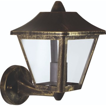 Osram - Venkovní nástěnná lampa TRADITION UP 1xE27/60W/230V IP44 patina/zlatá