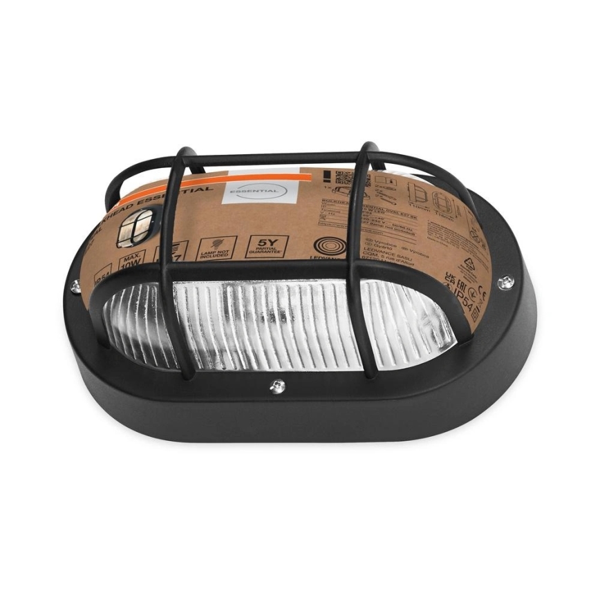 Osram - Venkovní nástěnné svítidlo BULKHEAD 1xE27/10W/230V IP54 černá