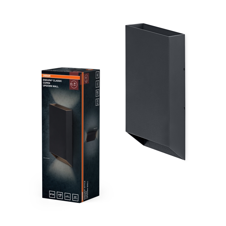 Osram - Venkovní nástěnné svítidlo ENDURA CLASSIC 2xGU10/5W/230V IP54 antracit