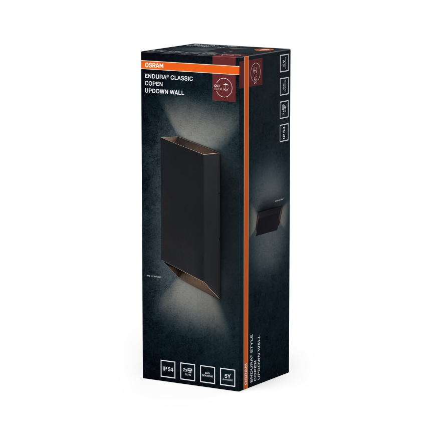 Osram - Venkovní nástěnné svítidlo ENDURA CLASSIC 2xGU10/5W/230V IP54 antracit
