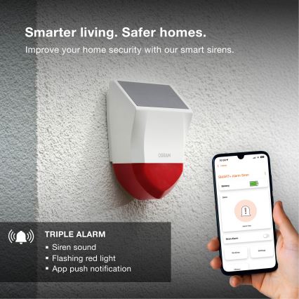 Osram - Venkovní solární alarm SMART+ 5V IP65 Wi-Fi