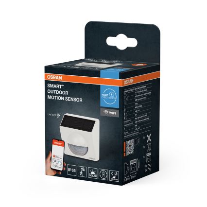 Osram - Venkovní solární senzor pohybu SMART+ 3,7V bílá IP65 Wi-Fi 800 mAh