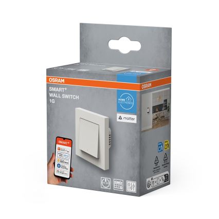Osram - Vypínač 1-tlačítkový SMART+ MATTER 230V Wi-Fi