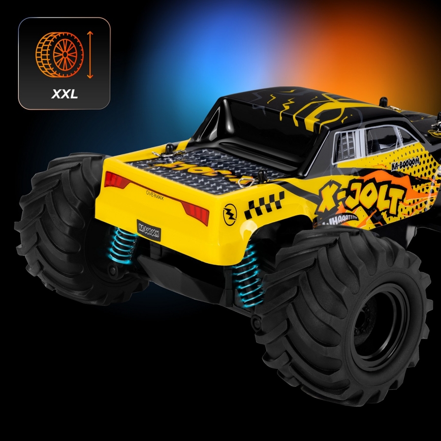 Overmax - RC auto na dálkové ovládání X-JOLT 1000 mAh černá/žlutá