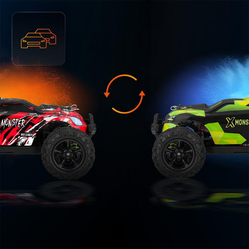 Overmax - RC auto na dálkové ovládání X-MONSTER 3.5 1700 mAh černá/červená/zelená