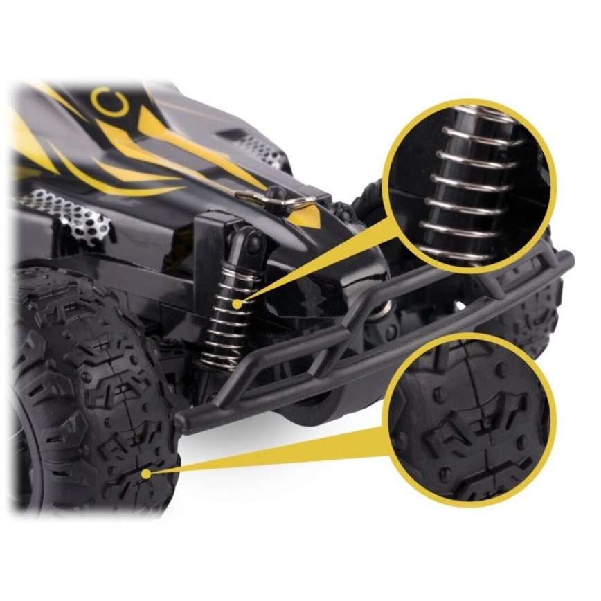 Overmax - RC auto na dálkové ovládání X-RALLY 2.0 1200 mAh Black/Yellow