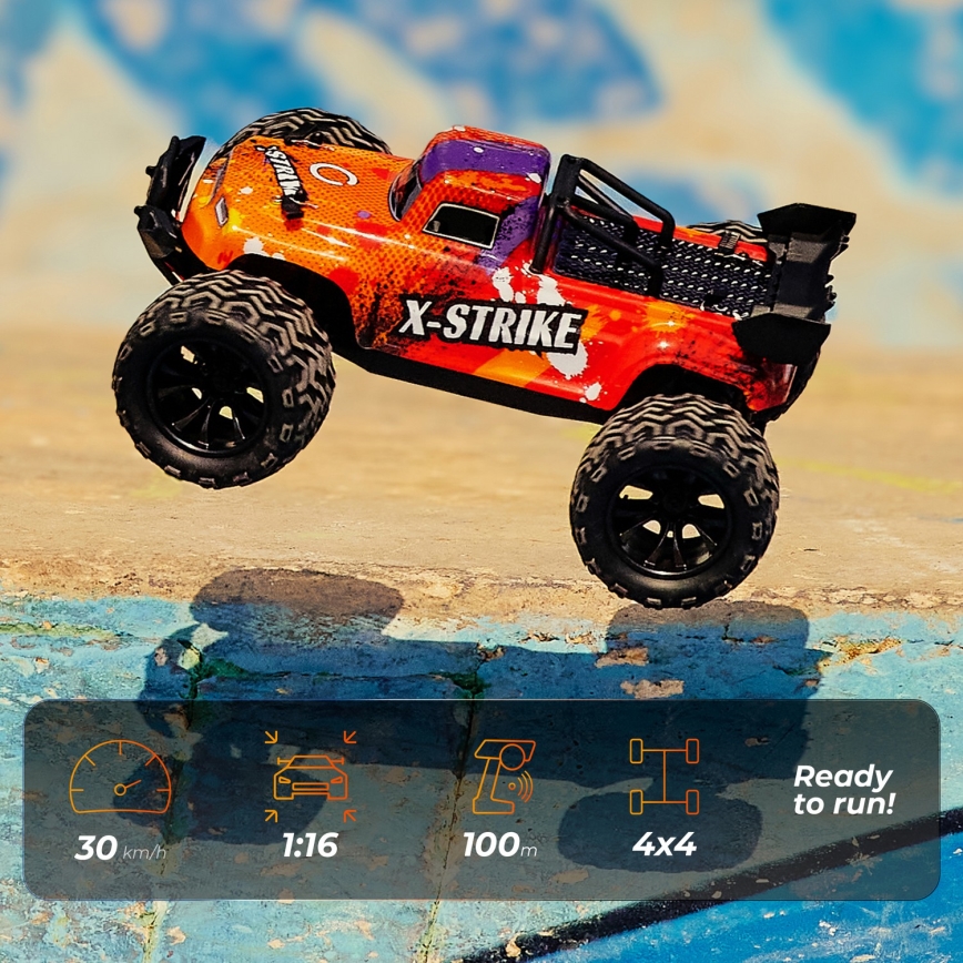 Overmax - RC auto na dálkové ovládání X-STRIKE 3000 mAh černá/oranžová