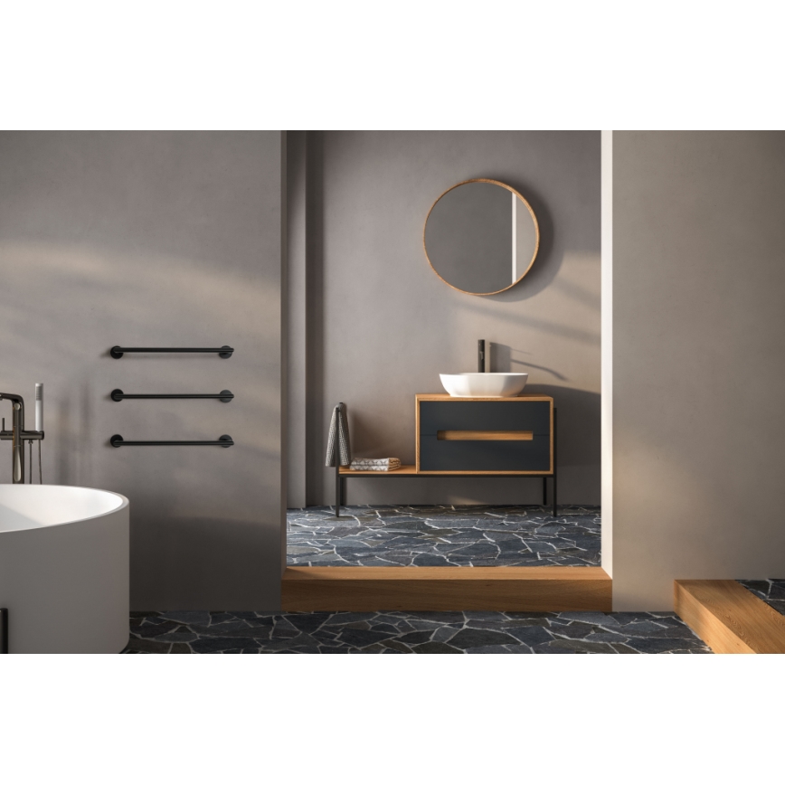 P.M.H. IN1B-L - Elektrický sušák na ručníky INGA 17W/230V 85,9 cm IP44 levá/černá