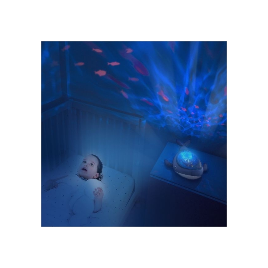 PABOBO - Projektor AQUA DREAM 3xAA velryba