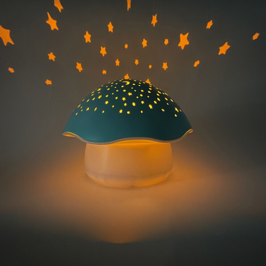 PABOBO - Projektor s melodií STAR MUSHROOM 3xAA modrá