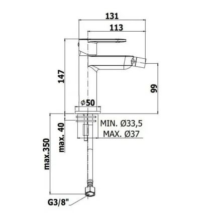 Paffoni - Bidetová baterie CANDY lesklý chrom