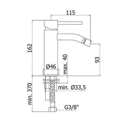 Paffoni - Bidetová baterie LIGHT černá