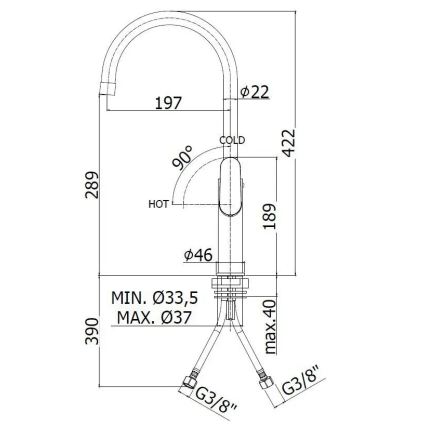 Paffoni - Dřezová baterie CANDY lesklý chrom