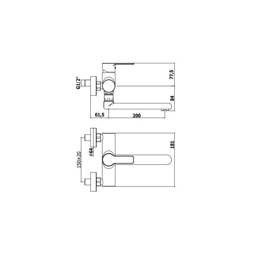 Paffoni - Dřezová baterie RED lesklý chrom