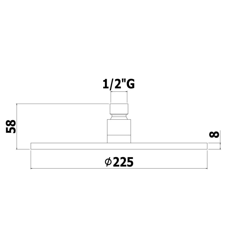 Paffoni - Hlavová sprcha pr. 22,5 cm MASTER černá