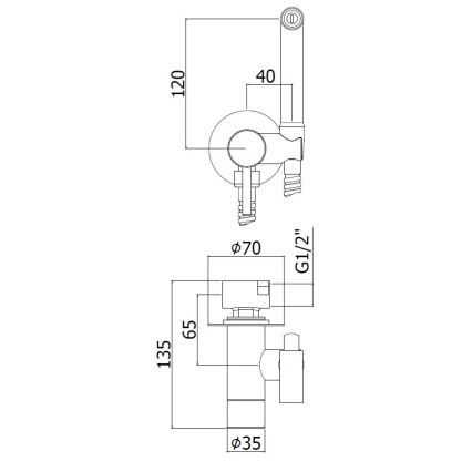 Paffoni - Nástěnný set s ruční bidetovou sprškou pro podomítkovou instalaci RINGO WEST bílá
