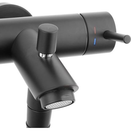 Paffoni - Podomítková sprcha ROUND černá