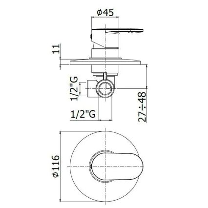 Paffoni - Sprchová baterie CANDY lesklý chrom