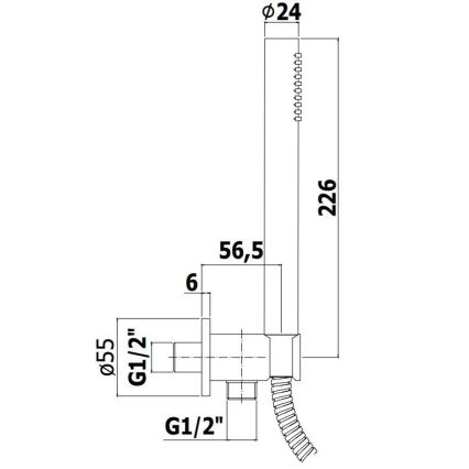 Paffoni - Sprchová sada ROUND matná černá