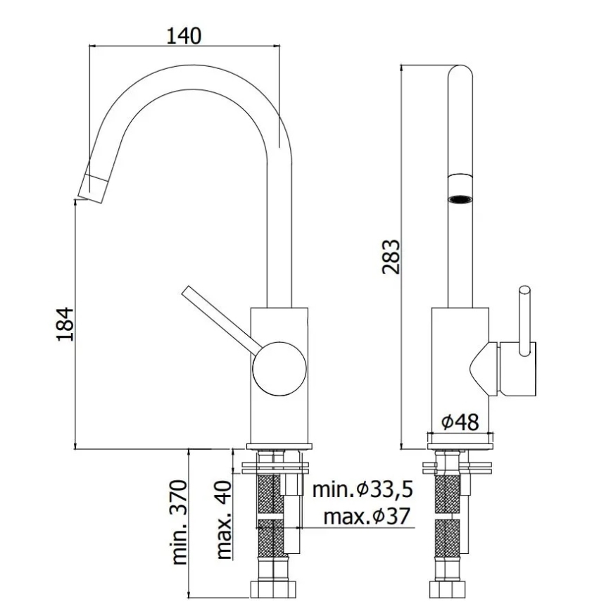 Paffoni - Umyvadlová baterie LIGHT černá