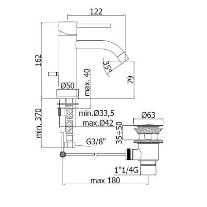 Paffoni - Umyvadlová baterie LIGHT nerez