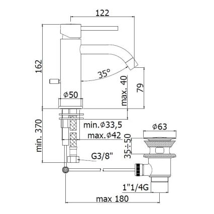 Paffoni - Umyvadlová baterie + výpusť LIGHT zlatá