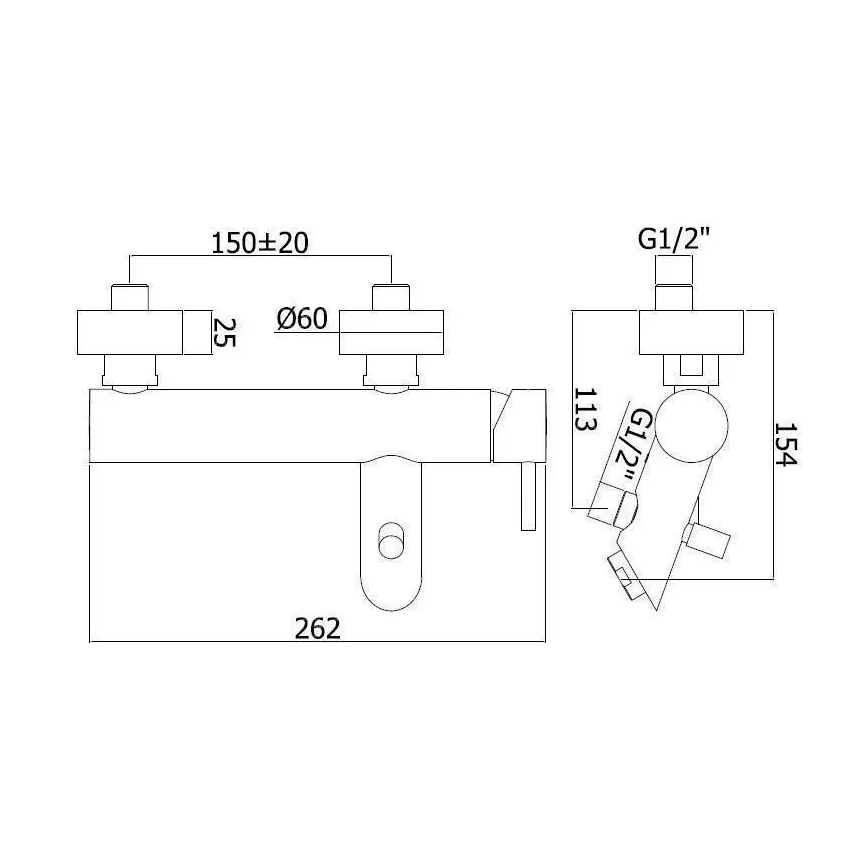 Paffoni - Vanová baterie LIGHT EXCLUSIVE zlatá