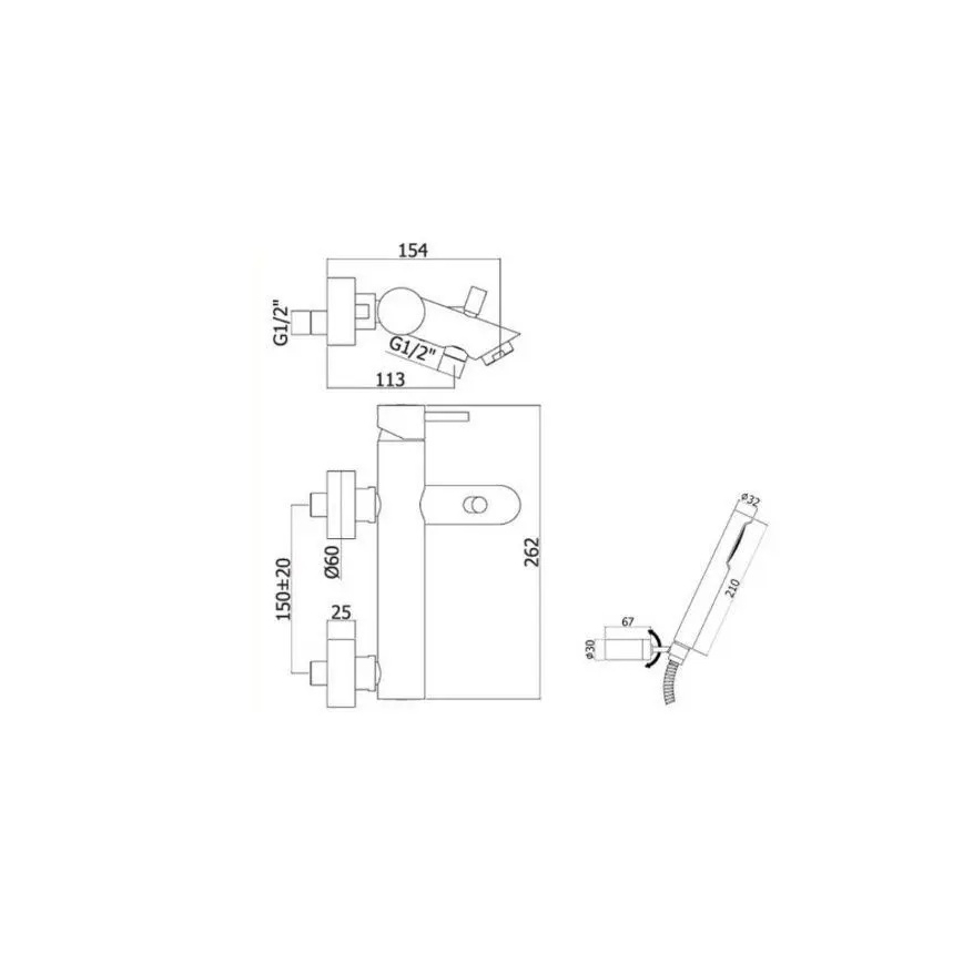 Paffoni - Vanová sada LIGHT lesklý chrom