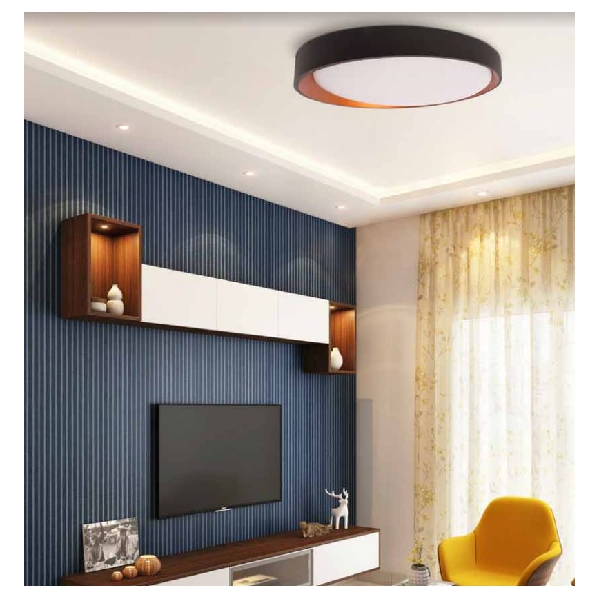 LED Stropní svítidlo ADEL LED/40W/230V ø 50 cm černá