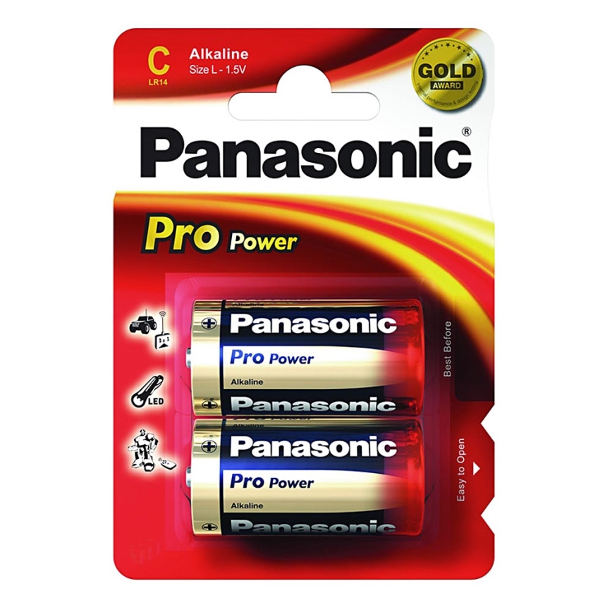 Panasonic LR14 PPG - 2ks alkalická baterie C Pro Power 1,5V