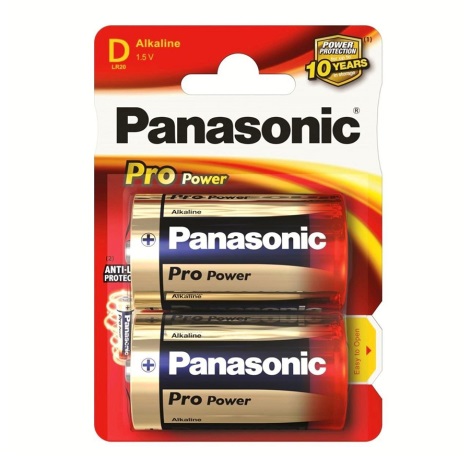 Panasonic LR20 PPG - 2ks alkalická baterie D Pro Power 1,5V