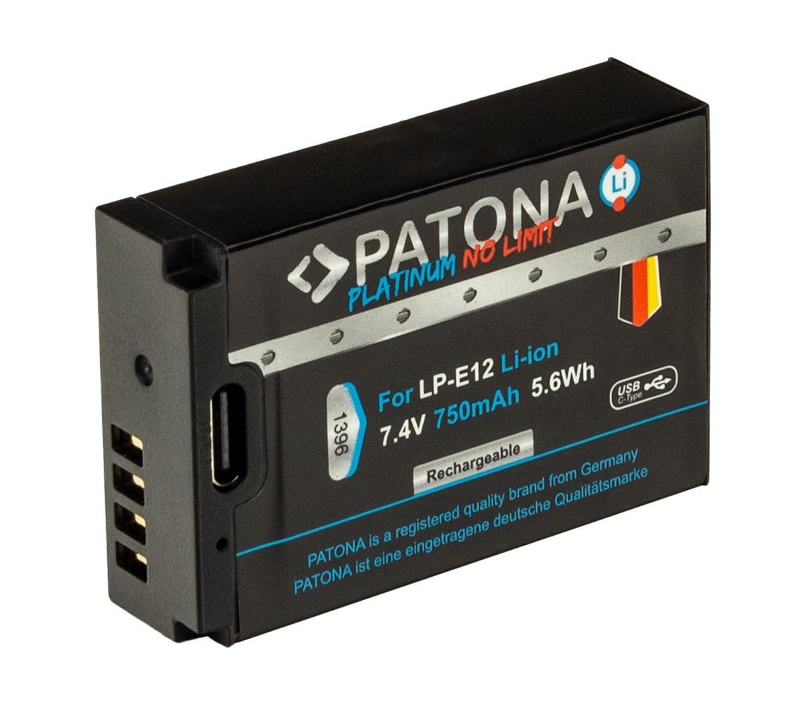 PATONA PATONA - Aku Canon LP-E12 750mAh Li-Ion Platinum USB-C nabíjení IM1284