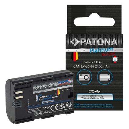 PATONA - Aku Canon LP-E6NH 2600mAh Li-Ion Platinum USB-C