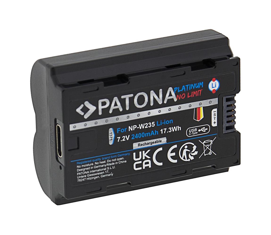 PATONA PATONA - Aku Fuji NP-W235 2250mAh Li-Ion Platinum USB-C nabíjení X-T4 IM1125