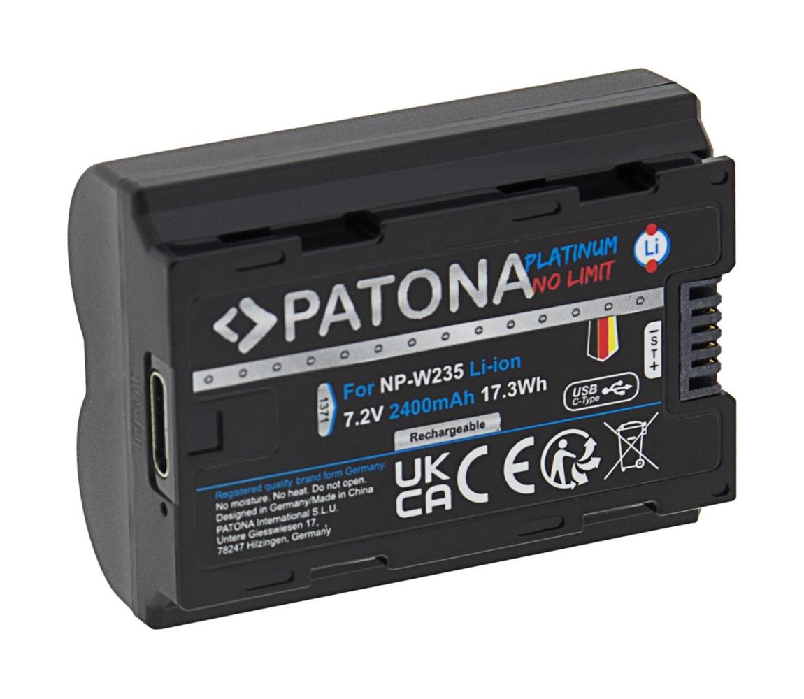PATONA PATONA - Aku Fuji NP-W235 2400mAh Li-Ion Platinum USB-C nabíjení X-T4 IM1125