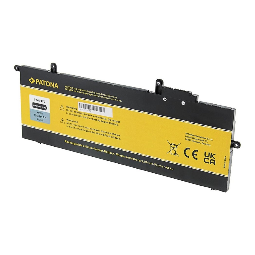 PATONA - Aku Lenovo Thinkpad A285/X280 3900mAh Li-Pol 11,4V 01AV470