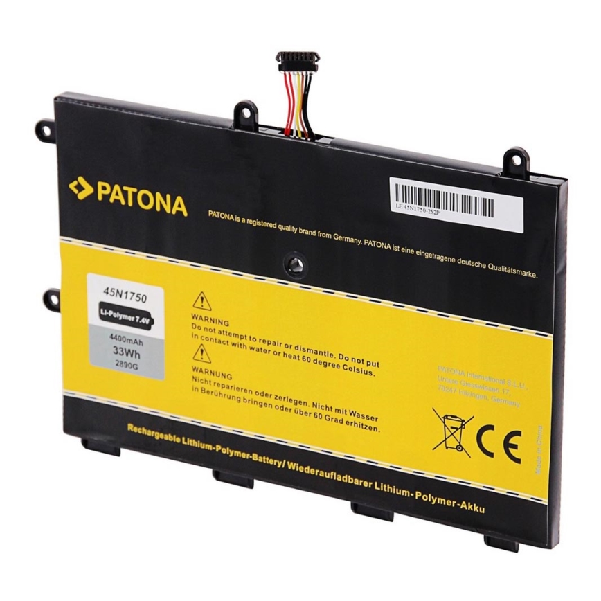 PATONA - Aku Lenovo Thinkpad Yoga 11e serie 4400mAh Li-lon 7,4V 45N1750