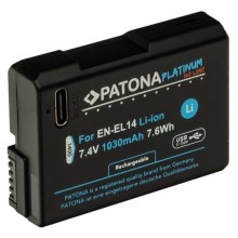 PATONA - Aku Nikon EN-EL14/EN-EL14A 1030mAh Li-Ion Platinum USB-C nabíjení